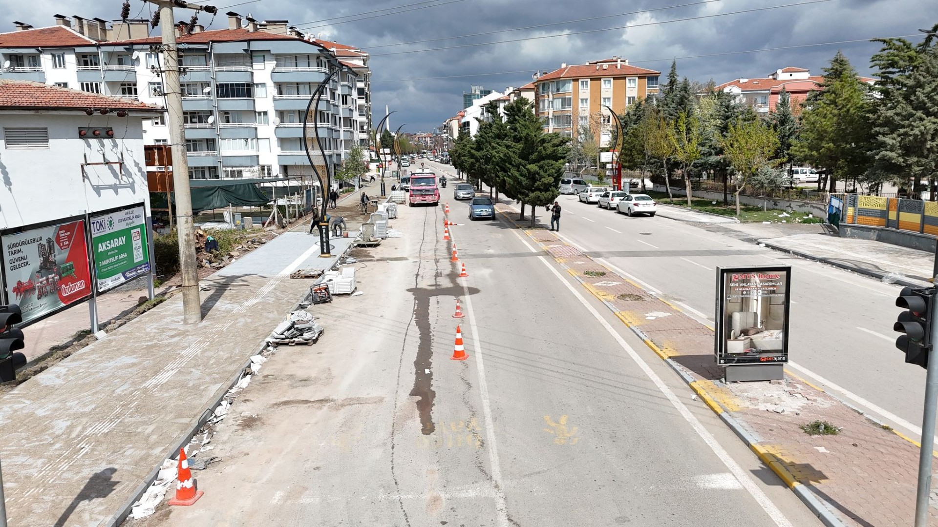 Aksaray Belediyesi’nden Bediüzzaman Caddesi’ne modern dokunuş