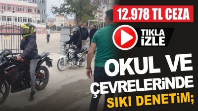 Aksaray’da okul ve çevrelerinde rutin trafik ve Asaiş denetimi sırasında,