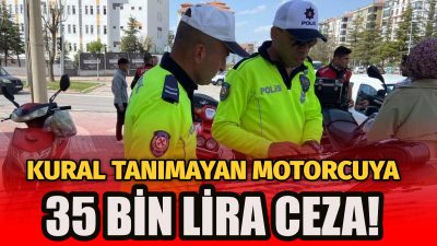 Aksaray’da Trafik Tescil ve Denetleme Şubesi ekipleri tarafından durdurulan plakasız