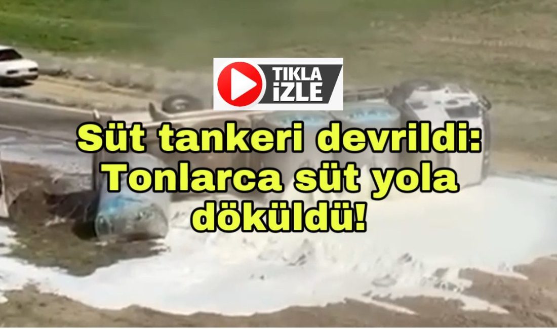 Aksaray’da süt taşıyan bir