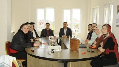 Gülağaç İlçe Milli Eğitim Müdürü Mustafa Songür ve Şube Müdürü