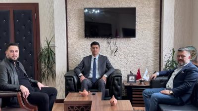 Aksaray Müteahhitler Birliği Başkanı Fatih Güneş ve Taner Salihi, Güzelyurt