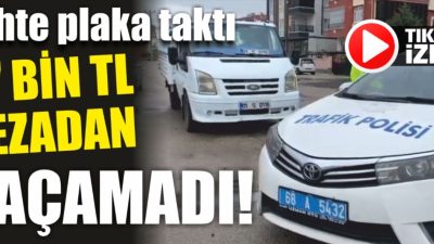 Aksaray’da sahte plaka ile trafiğe çıkan bir kamyonet, PTS kameralarına