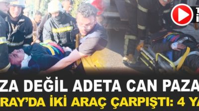 Aksaray’ın Merkez ilçesine bağlı Yeşilova beldesinde meydana gelen trafik kazası