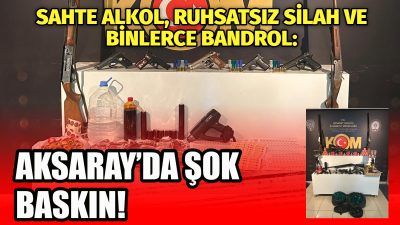 Aksaray Emniyet Müdürlüğü KOM Şube ekiplerinin altı farklı adrese düzenlediği