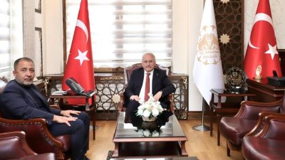 Aksaray Valisi  Mehmet Ali Kumbuzoğlu, Demirci Belediye Başkanı Ramazan Bozlak’ı
