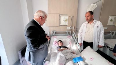 Vali Mehmet Ali Kumbuzoğlu, geçirdiği trafik kazası nedeniyle Eğitim ve