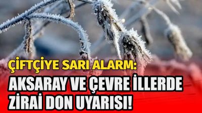 Meteoroloji Genel Müdürlüğü, Aksaray başta olmak üzere Karaman, Konya ve