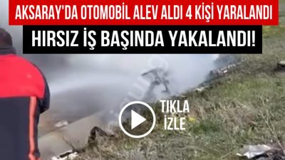 Ankara-Niğde Otoyolu’nda meydana gelen tek taraflı trafik kazasında bir otomobil