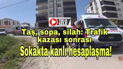 Aksaray’da meydana gelen maddi hasarlı bir trafik kazası sonrası çıkan