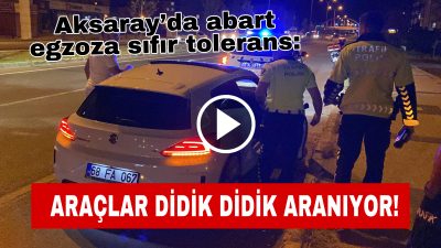 Aksaray’da abart egzozlu araçlara karşı sürdürülen yoğun trafik denetimleri dikkat