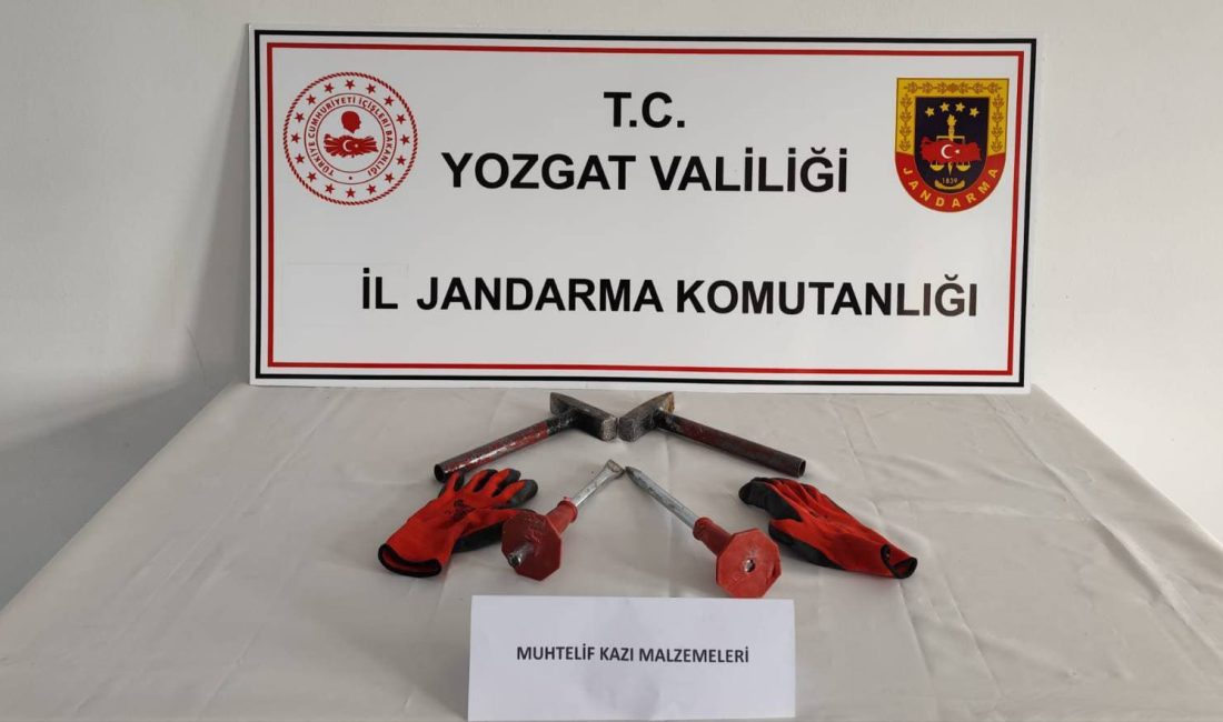Yozgat’ta izinsiz kazı yapan