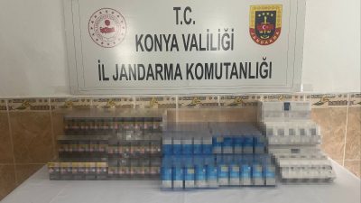 Konya'da jandarma ekipleri tarafından gerçekleştirilen operasyonda bin 50 adet gümrük
