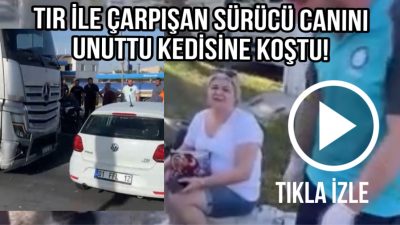 Aksaray’da meydana gelen trafik kazasında tırla çarpışan kadın sürücü, olay