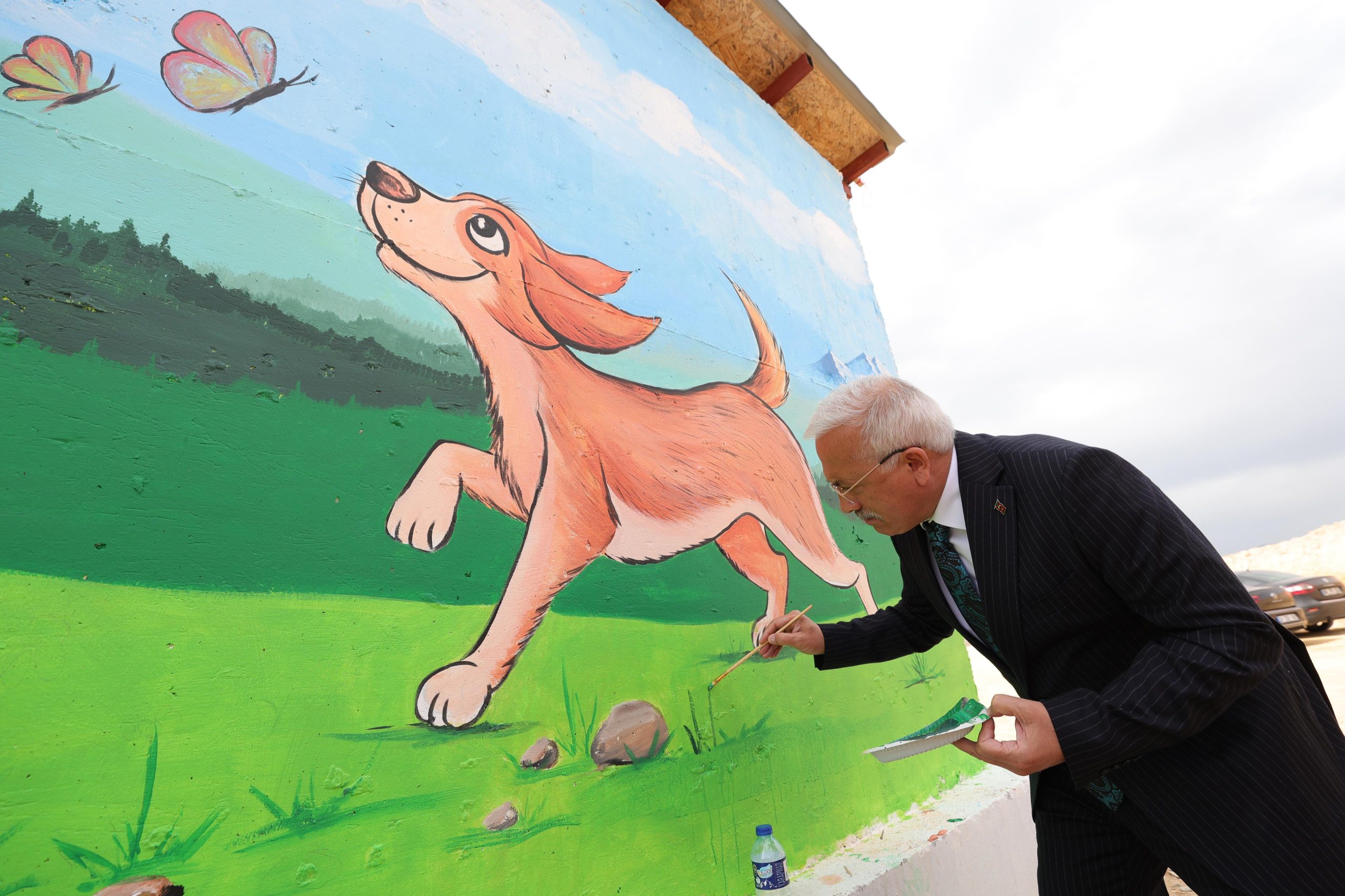 Aksaray Valiliği Sahipsiz Hayvanları Koruma Birliği tarafından inşa edilen Sahipsiz