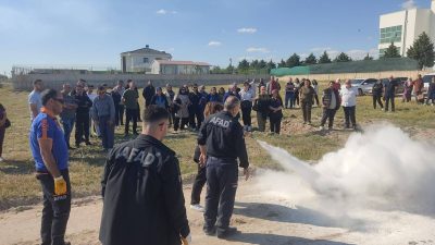 AFAD eğitmenleri tarafından Özel Aksaray Bakım Merkezi personeline yangın farkındalık