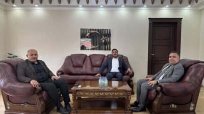 Ağaçören Kaymakamı Metin Korkmaz ve Belediye Başkanı Kemal Salman, Sanayi