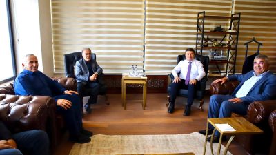 Aksaray Belediye Başkanı Dr. Evren Dinçer, Güzelyurt Belediye Başkanı Ünal