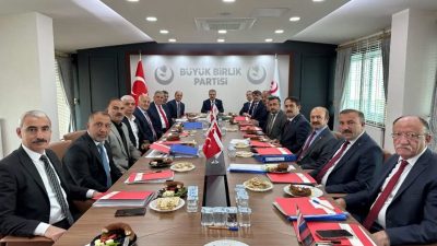 Büyük Birlik Partisi Genel Merkezi'nde düzenlenen Yerel Yönetimler ve Belediye