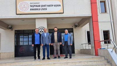 Eğitim-Bir-Sen Aksaray Şube Başkanı Murat Görmez, Taşpınar’daki okulları ziyaret ederek