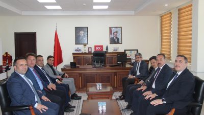 Aksaray Kurum İl Müdürleri, Eskil Kaymakamı Fuat Yurddaş’ı makamında ziyaret