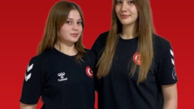 Aksaray Belediyespor Hentbol Takımı'nın yetenekli sporcuları Dilek Kestek ve Müşerref