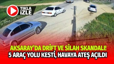 Aksaray’ın Ortaköy ilçesinde yaşanan tehlikeli asker eğlencesi görüntüleri, jandarma ekiplerini