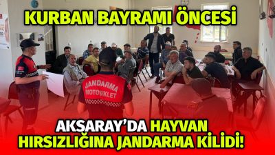 Kurban Bayramı yaklaşırken, Aksaray İl Jandarma Komutanlığı vatandaşların huzurlu ve
