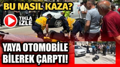 Aksaray’da sık sık araçların önüne atladığı öne sürülen bir yaya,