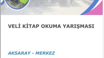 Aksaray’daki Seyhun Aytaç Anaokulu tarafından yürütülen “Veli Kitap Okuma Yarışması”