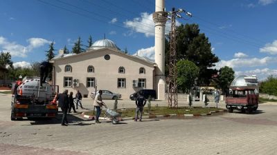 Ortaköy Balcı Mahallesi’nde Park, Bahçeler ve Mezarlıklar Müdürlüğü tarafından yürütülen