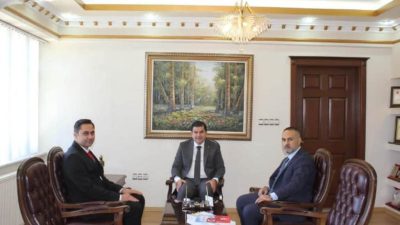 Aksaray PTT Başmüdürü Sezer Karacan, beraberinde Ortaköy PTT İlçe Müdürü