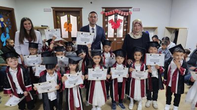 Sultanhanı Kaymakamı Bilal Göksun, Hale-Ahmet Kalkır Anaokulu’nda düzenlenen mezuniyet törenine