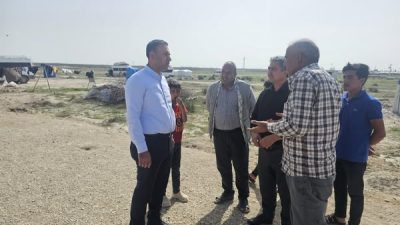 Sultanhanı Kaymakamı Bilal Göksun, ilçeye gelen mevsimlik tarım işçilerini ziyaret