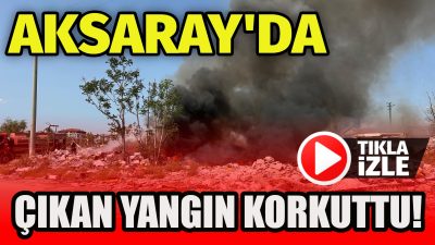 Aksaray’ın Eski Sanayi Bölgesi’nde kamyon malzemeleri bulunan bir atık deposunda