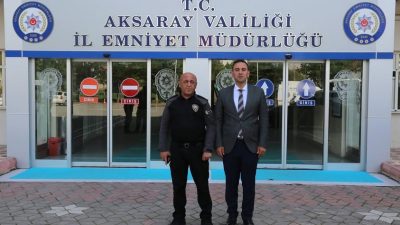 Sultanhanı Kaymakamı Bilal Göksun, Aksaray İl Emniyet Müdürü Bekir Demir’i