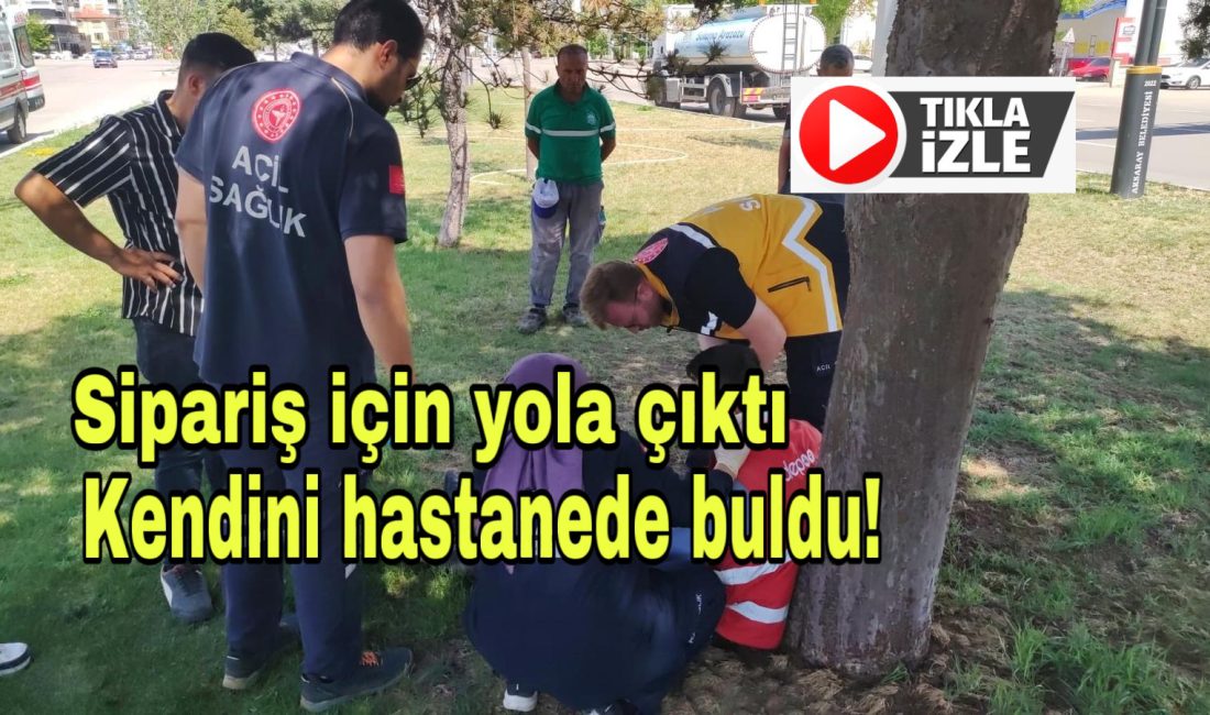 Aksaray Makas Kavşağı’nda dengesini kaybedip düşen 20 yaşındaki kurye E.Ş.