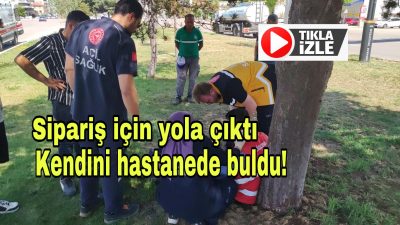 Aksaray Makas Kavşağı’nda dengesini kaybedip düşen 20 yaşındaki kurye E.Ş.