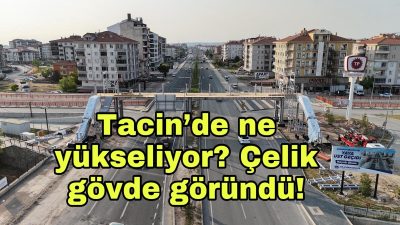 Aksaray Belediyesi E-90 Karayolu üzerindeki yaya üst geçidinde çelik konstrüksiyon
