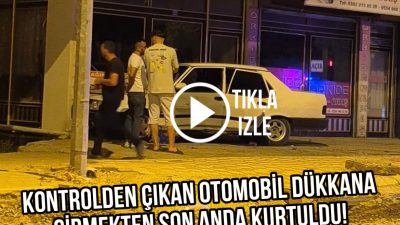 Aksaray’da yabancı uyruklu sürücünün kullandığı otomobil, kontrolden çıkarak kaldırıma çıktı