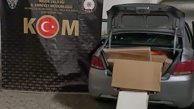 Niğde’de Emniyet Müdürlüğü tarafından düzenlenen kaçakçılık operasyonunda zanlı gözaltına alındı.