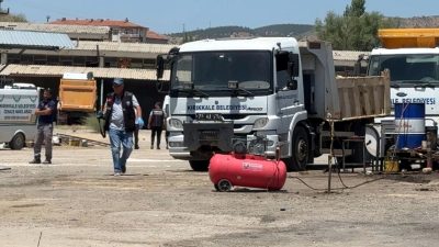 Kırıkkale Belediyesi Destek Hizmetleri Müdürlüğü'nde yaşanan olayda köpük tüpünün patlaması