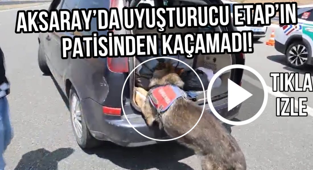 Aksaray’da jandarmanın durdurduğu araçta