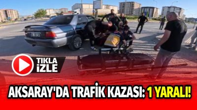 Aksaray’da iki otomobil çarpıştı. Gerçekleşen kazada bir kişi yaralandı.