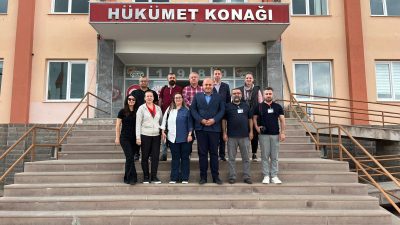 Ağaçören Kaymakamı Metin Korkmaz, Aksaray Üniversitesi Turizm Fakültesi heyetini makamında