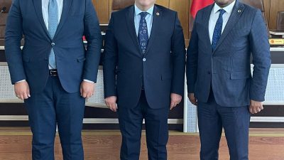 Ağaçören Kaymakamı Metin Korkmaz ve Belediye Başkanı Kemal Salman, İl