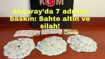 Kaçakçılıkla mücadele kapsamında düzenlenen operasyonda tabanca, sahte alkol ve altın