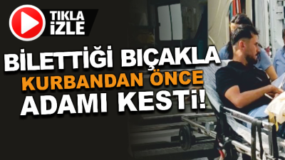 Aksaray’da kurbanlık bıçağını bilettikten sonra poşete koyup evine gitmeye çalışan