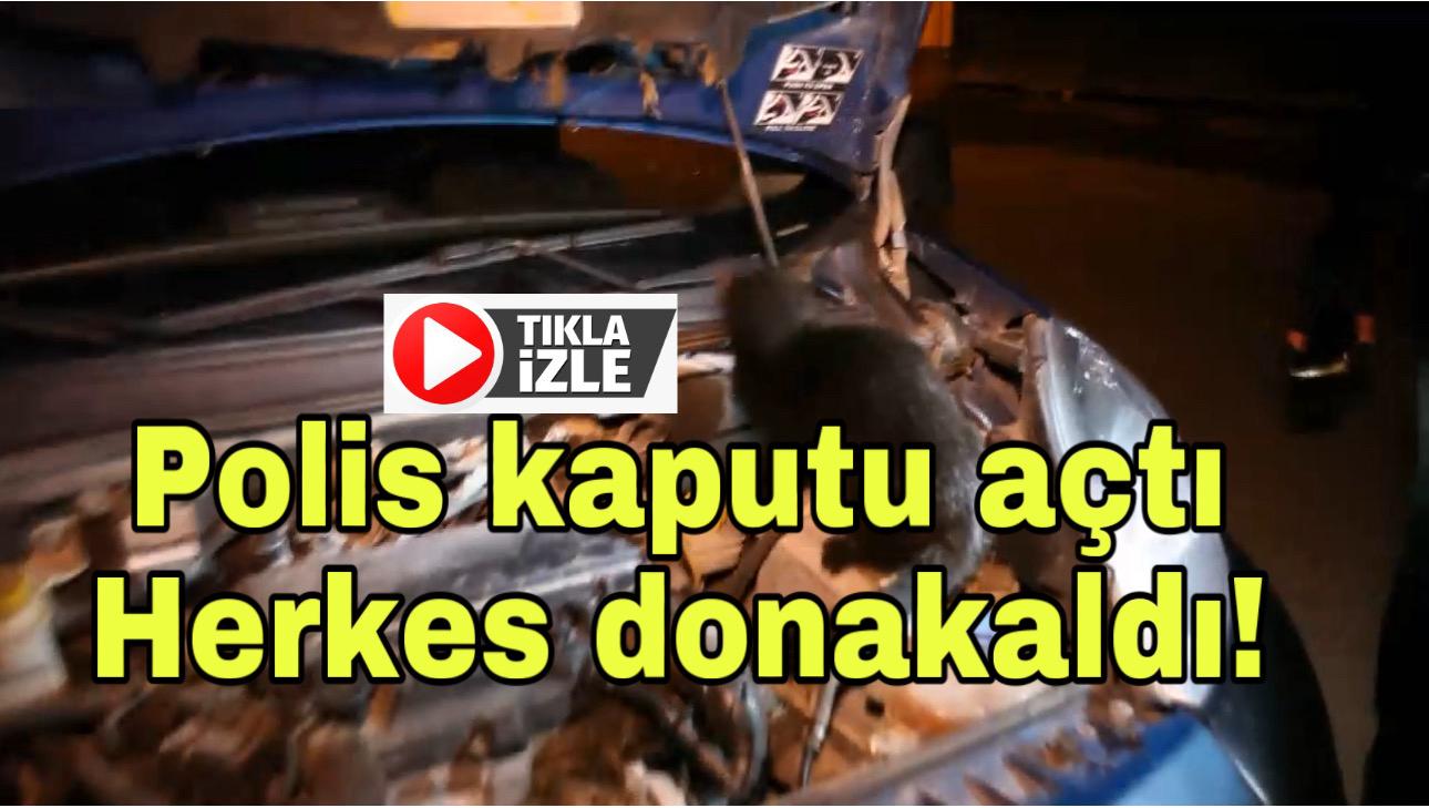 Aksaray’da şüphe üzerine durdurulan aracın motorundan bakın ne çıktı.