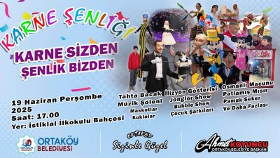 Ortaköy Belediyesi tarafından yapılan açıklama kapsamında, eğitim öğretim yılının sona